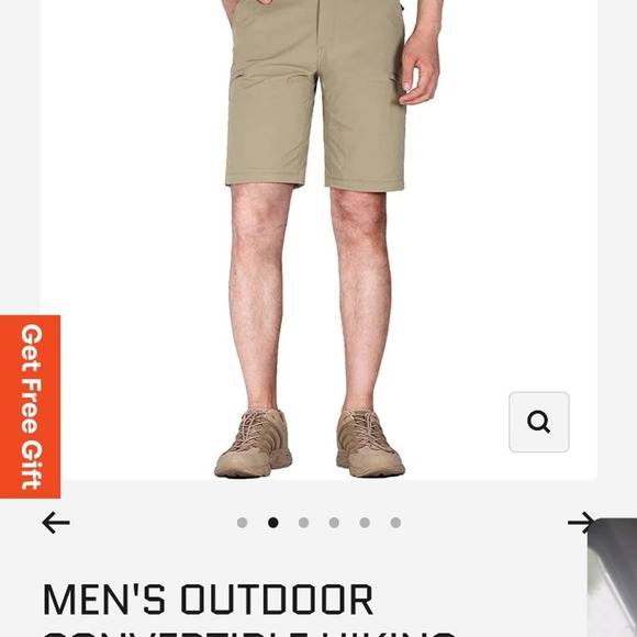 Free soldier OUTDOOR CONVERTIBLE HIKING PANTS WITH BELT nwts 34w x 32 - Picture 3 of 8